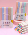 6Pcs/Set Color Soft-head Highlighter