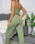 Sexy Sleepwear Set For Women Lace Suspenders Long Trousers