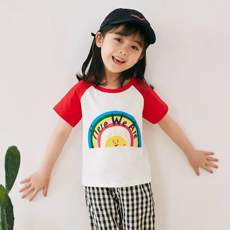 Colourful Summer T-Shirt For Kids 100% Cotton