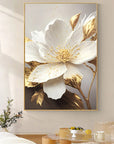 Gold Leaf Flowers Decorative Paintings for Living Room Modern Home Decoration