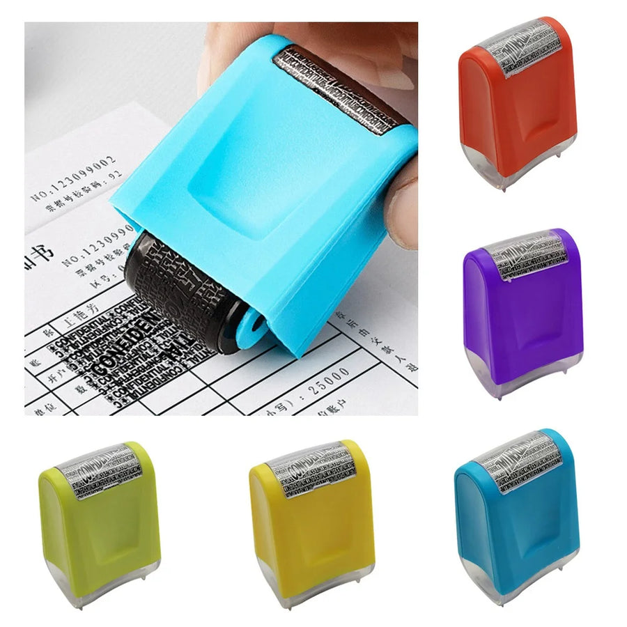 Quality Stamp Roller ID Seal Smear Anti-Theft Protection Address Blocker