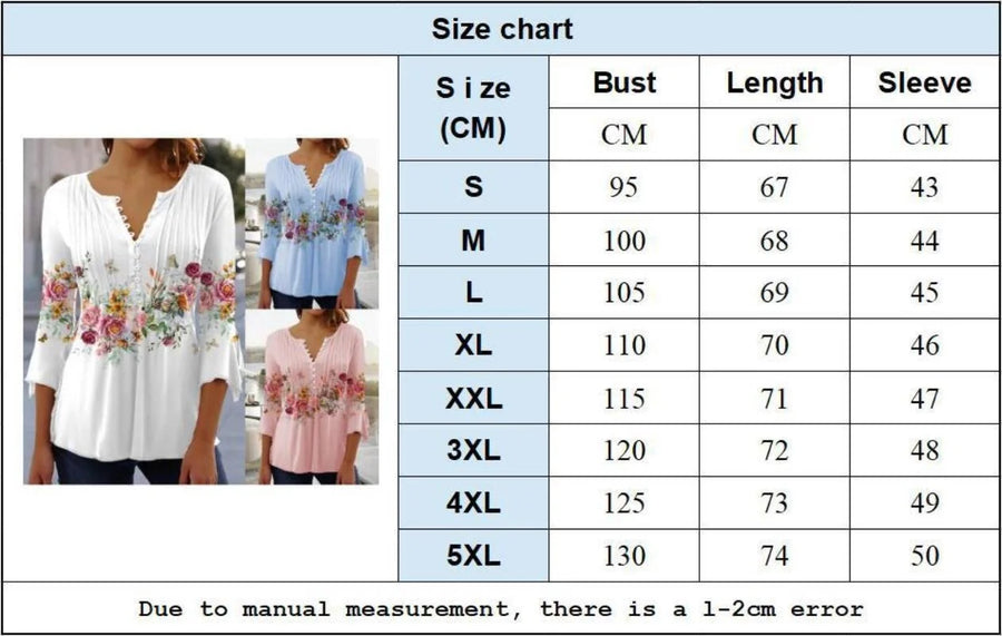 Classic Long Sleeve T-Shirt V-Neck Blouse For Women