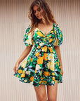 V-Neck Beach Vacation Style Dress For Ladies