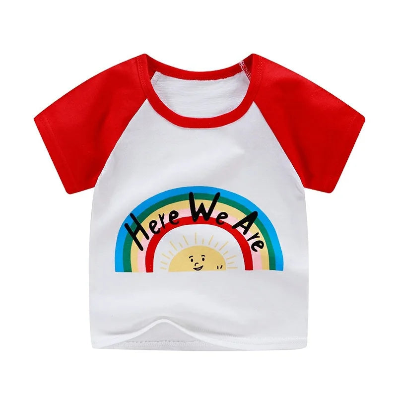 Colourful Summer T-Shirt For Kids 100% Cotton