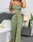 Sexy Sleepwear Set For Women Lace Suspenders Long Trousers