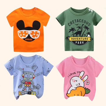 Colourful Summer T-Shirt For Kids 100% Cotton