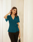 V-Neck Top Summer Wear For Ladies