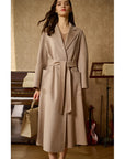 Luxury Cashmere Coat For Women 100% Wool Cardigan Jacket