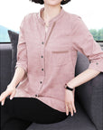 Quality Cotton Linen Shirt For Ladies