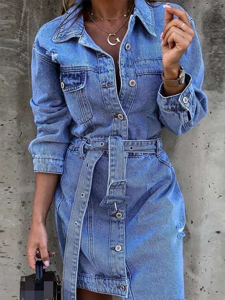 Full Sleeve Denim Dress