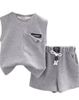 Quality Summer Unisex Clothes For Children 2Pcs/Sets