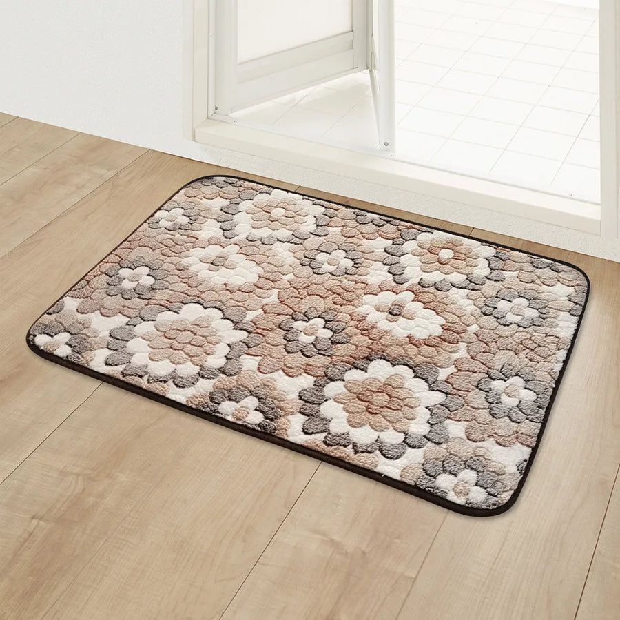 Home Entrance and Bedroom Floor Doormat Coral Fleece also for Kitchen and Bathroom