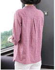 Quality Cotton Linen Shirt For Ladies