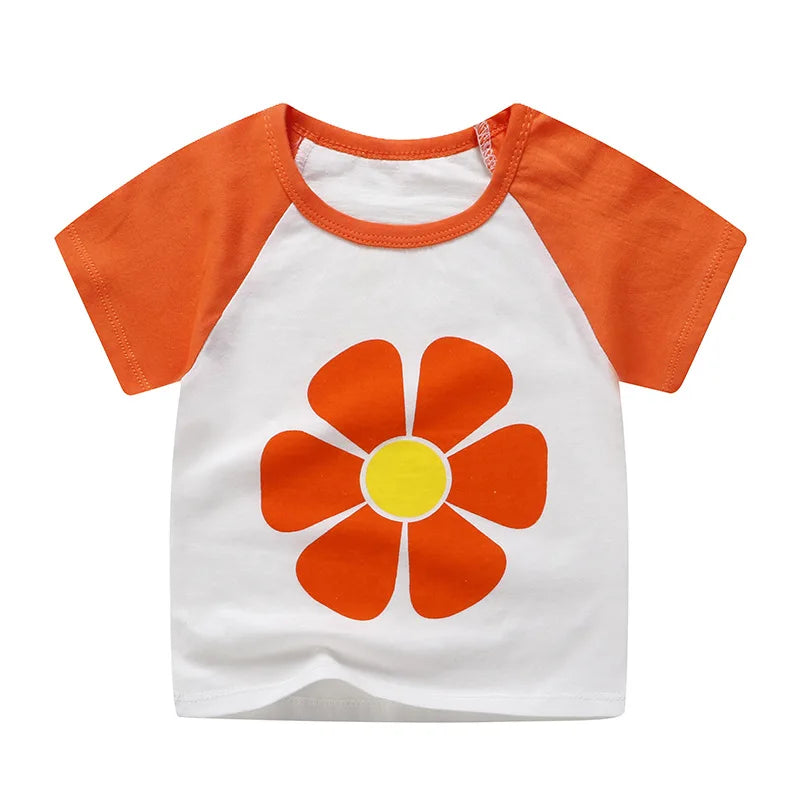 Colourful Summer T-Shirt For Kids 100% Cotton