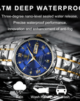 Luxury Wristwatch For Men Waterproof Luminous Stainless